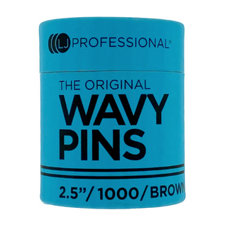 LJ Professional 2.5" Wavy Pins - Brown (100pcs)